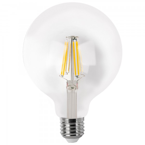 Bomb.led filam.globo  g95 clara e27  8wc (caja de 6 unidades)
