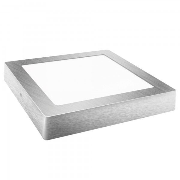 Downlight led superf.cuadr.plata 24w.neu
