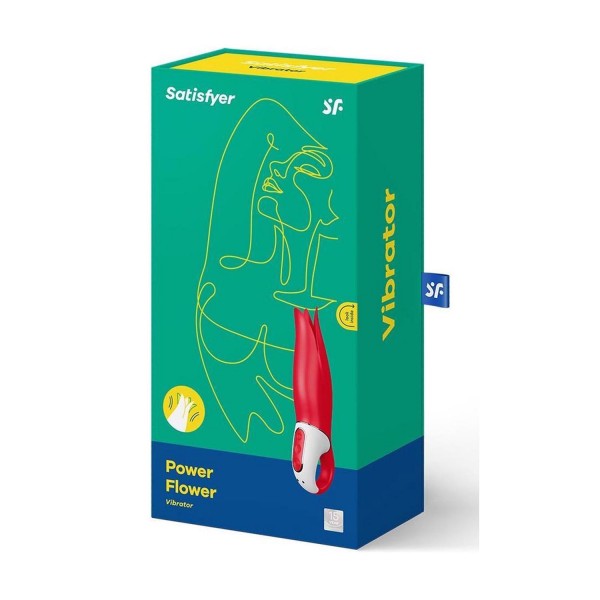 Satisfyer power flower vibrador rojo