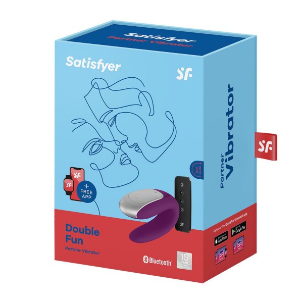 Satisfyer double fun vibrador parejas violeta