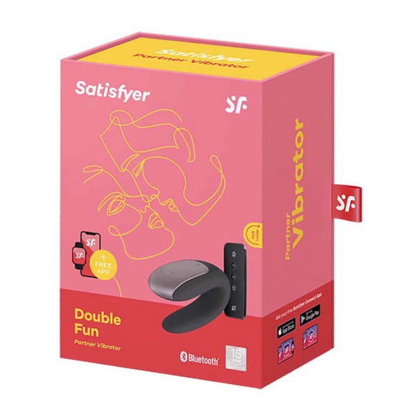 Satisfyer double fun vibrador parejas negro