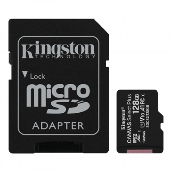 Kingston sdcs2/128gb microsd xc clase 10 128gb c/a
