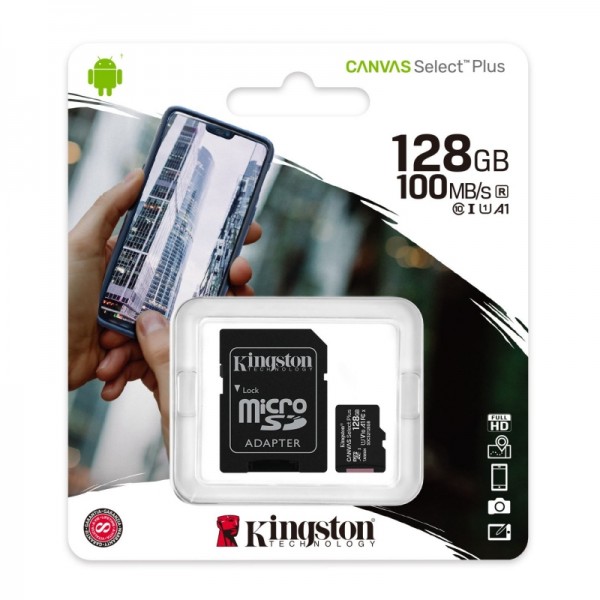 Kingston sdcs2/128gb microsd xc clase 10 128gb c/a