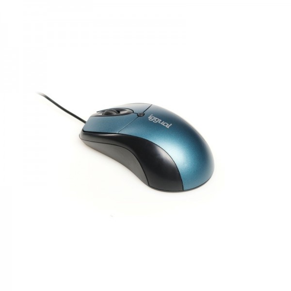 Iggual ratón óptico com-ergonomic-xl-800dpi azul