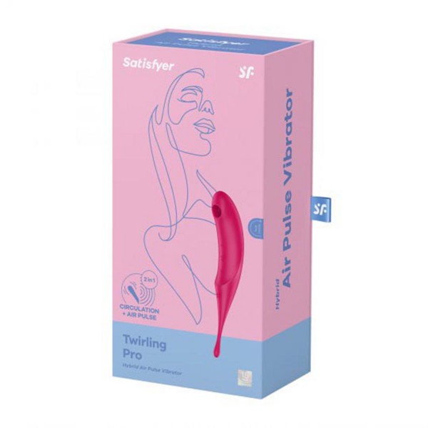 Satisfyer twirling pro vibrador air pulse hybrid rojo