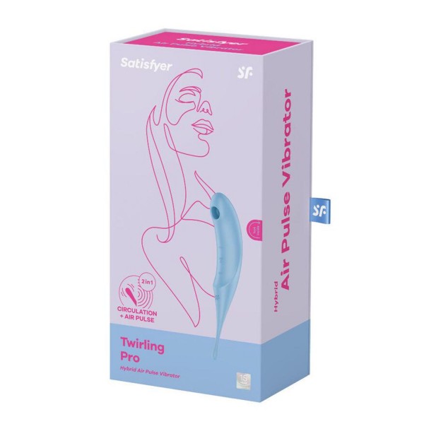 Satisfyer twirling pro vibrador air pulse hybrid azul