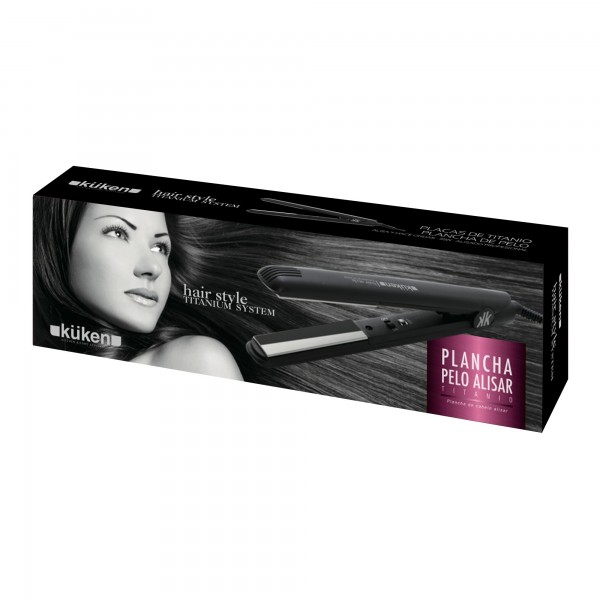 Plancha pelo alisar titanio 35w kuken