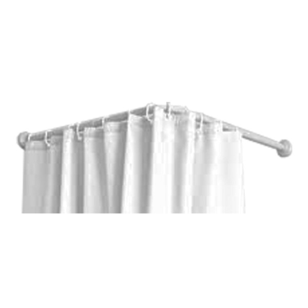 Barra de cortina curva blanca 70 x 100 a 175 cm
