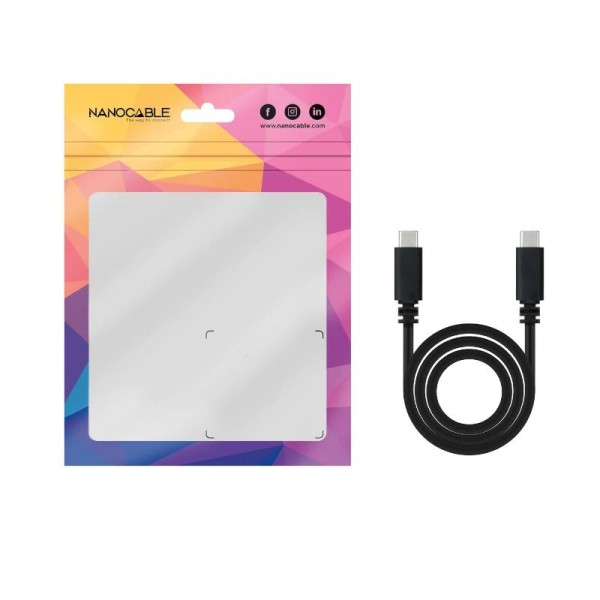 Nanocable cable usb2.0 3a usb-c/m-usb-c/m 1.5 m