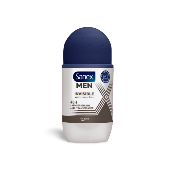Sanex men desodorante roll-on invisible anti-manchas sin alcohol 50ml