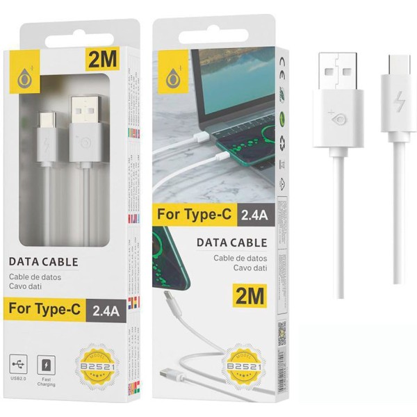 Jc b2521 blanco / cable usb-c (m) a usb-a (m) 2m