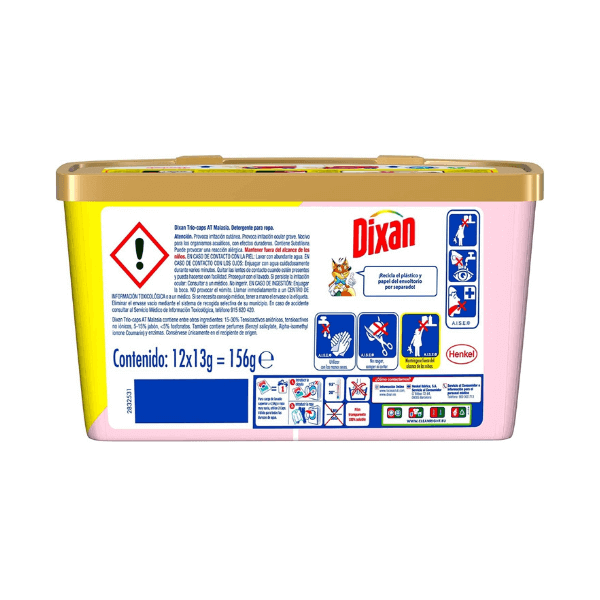 Dixan detergente Trio Caps Aromaterapia 12 cápsulas