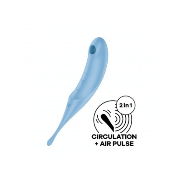 Satisfyer twirling pro vibrador air pulse hybrid azul